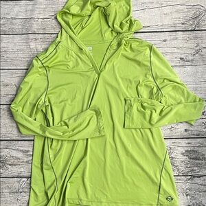 Duluth Trading Co Bright Green Hooded Top
